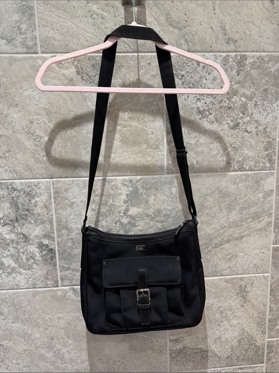 Gucci Handbags - Gucci Black Crossbody Bag with Front Buckle Pocket